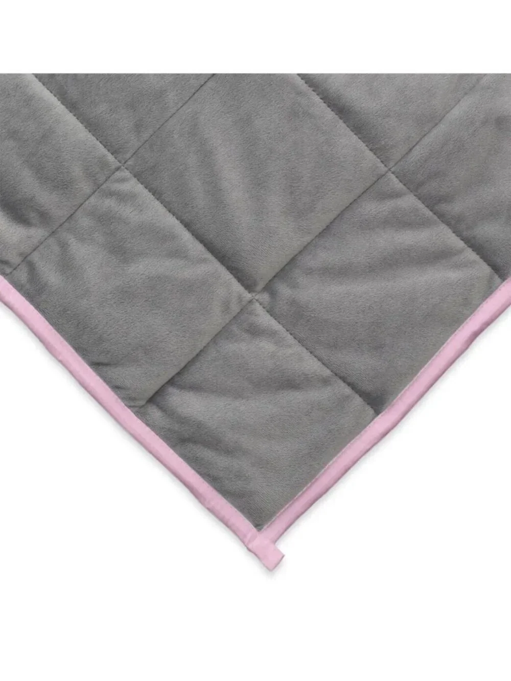 Ella Jayne Home 20lb Reversible Weighted Blanket Grey Microfiber Pink 48